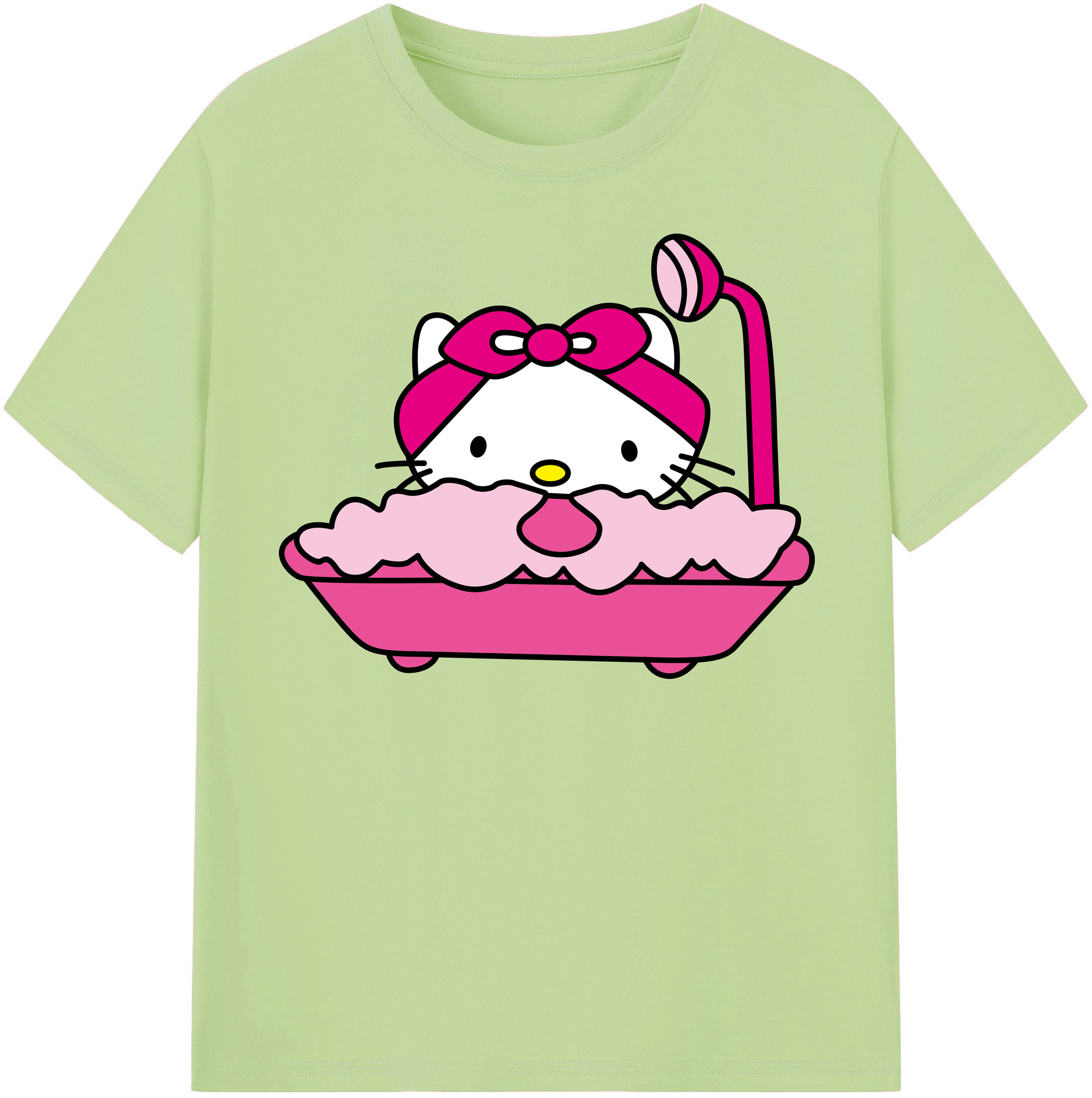 （画像用） Hello Kitty ハローキティ 綿100％半袖Tシャツ（フロントプリント）